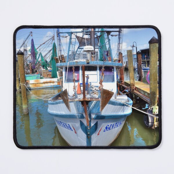 Item preview, Fishing Boat in Marina designed and sold by Savannah Gibbs.