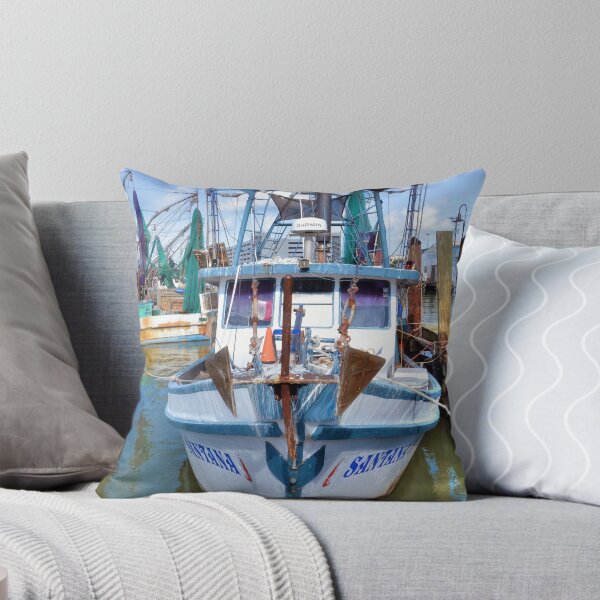 Item preview, Fishing Boat in Marina designed and sold by Savannah Gibbs.