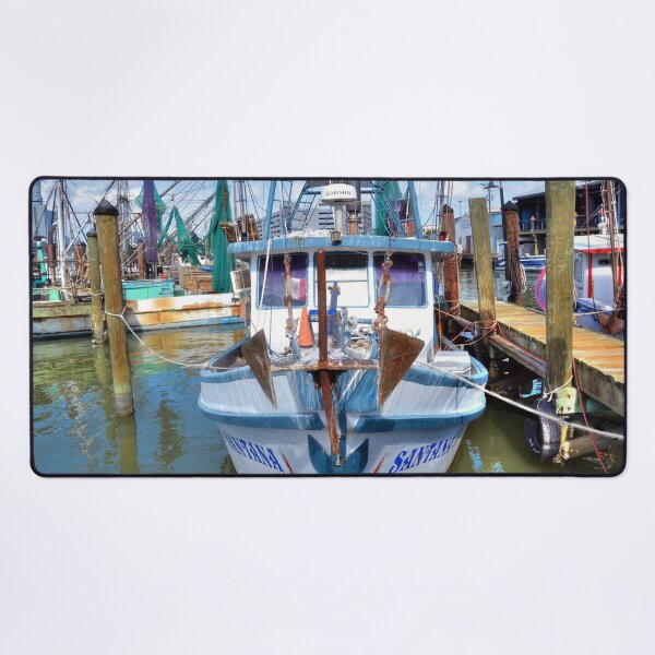 Item preview, Fishing Boat in Marina designed and sold by Savannah Gibbs.