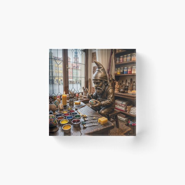 Item preview, Gnome Painting Pisanki Art Print – Easter Egg Gift, Poland Travel Decor designed and sold by Purrfecta.