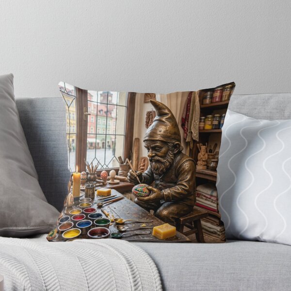 Item preview, Gnome Painting Pisanki Art Print – Easter Egg Gift, Poland Travel Decor designed and sold by Purrfecta.