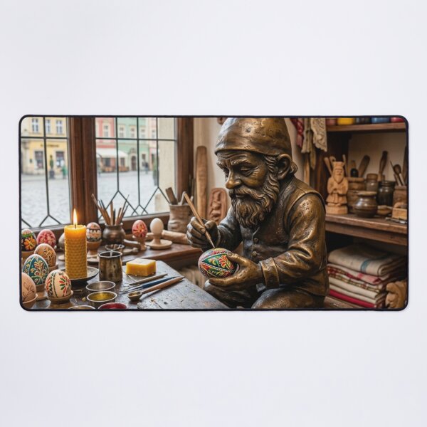 Item preview, Gnome Painting Pisanki Art Print – Easter Egg Gift, Poland Travel Decor designed and sold by Purrfecta.