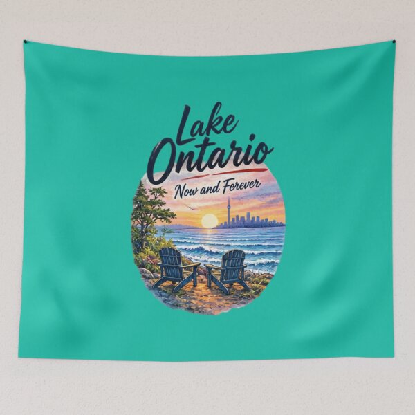 Item preview, Lake Ontario Adirondack Chairs Sunset Toronto Skyline Cottage Life designed and sold by BearLoveDesign.
