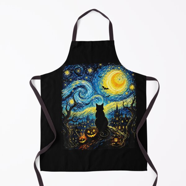 Item preview, Black Cat Starry Night Van Gogh Halloween Costume Men Women designed and sold by PladypooZztrt.