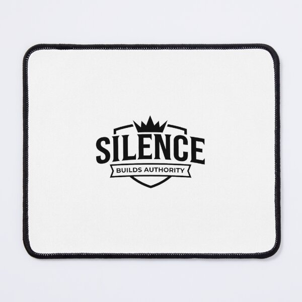 Item preview, Silence Builds Authority Crown Badge Typography Design designed and sold by Presshue.