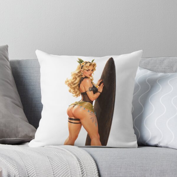 Item preview, Surfboard Beach Girl Vintage 1940s Retro Summer Pin Up Art  designed and sold by Cosplayvintage.