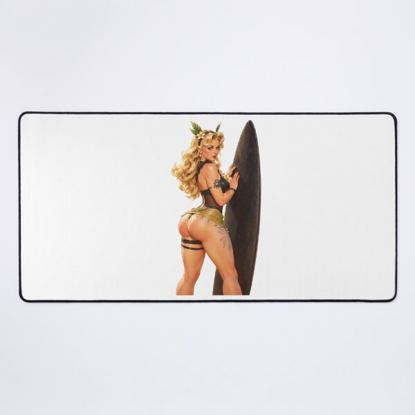 Item preview, Surfboard Beach Girl Vintage 1940s Retro Summer Pin Up Art designed and sold by Cosplayvintage.