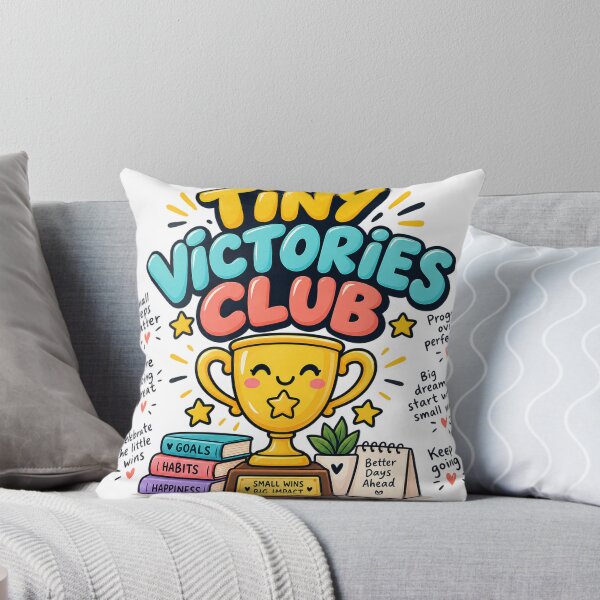Item preview, Tiny Victories Club – Funny Motivational Trophy Design designed and sold by Designseller1.