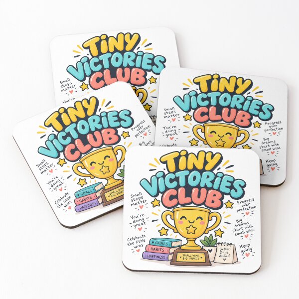 Item preview, Tiny Victories Club – Funny Motivational Trophy Design designed and sold by Designseller1.