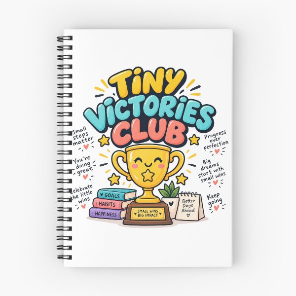 Item preview, Tiny Victories Club – Funny Motivational Trophy Design designed and sold by Designseller1.