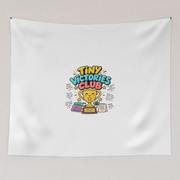Item preview, Tiny Victories Club – Funny Motivational Trophy Design designed and sold by Designseller1.
