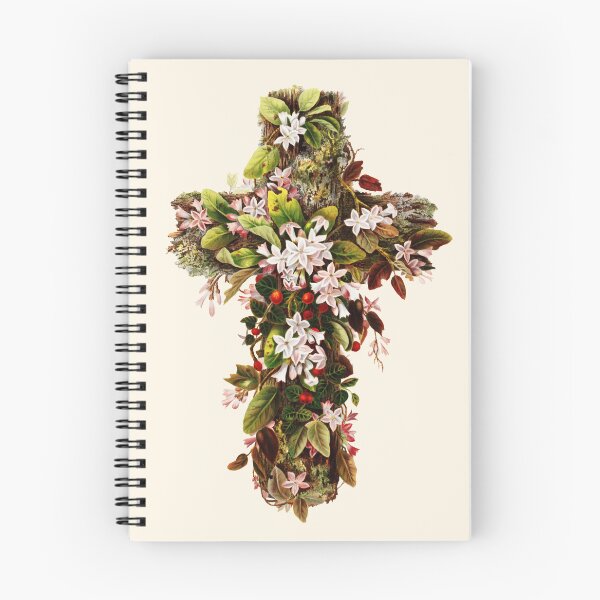 Item preview, Moss and Blossom Cross by O.E. Whitney, 1875 designed and sold by Exhumed Archives.