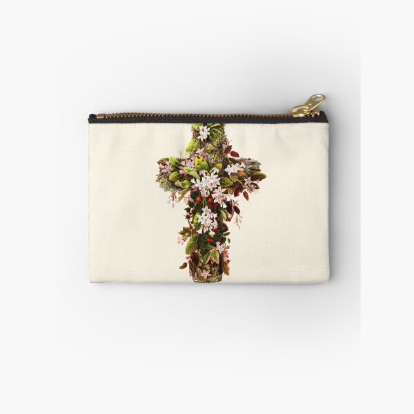 Item preview, Moss and Blossom Cross by O.E. Whitney, 1875 designed and sold by Exhumed Archives.
