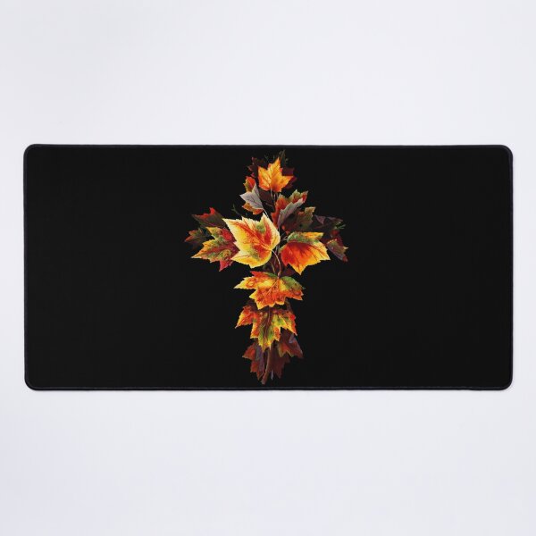 Item preview, Autumn Leaf Cross by O.E. Whitney, 1875 designed and sold by Exhumed Archives.