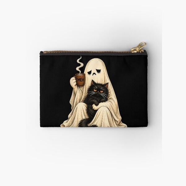 Item preview, Grumpy Ghost Black Cat Coffee Vintage Halloween Men Women  designed and sold by PladypooZztrt.