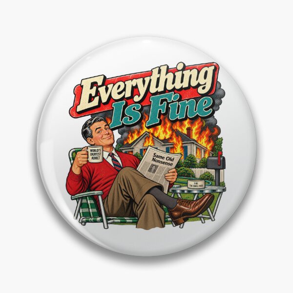 Item preview, Everything Is Fine – Retro Comic Chaos designed and sold by DopeyRobot.