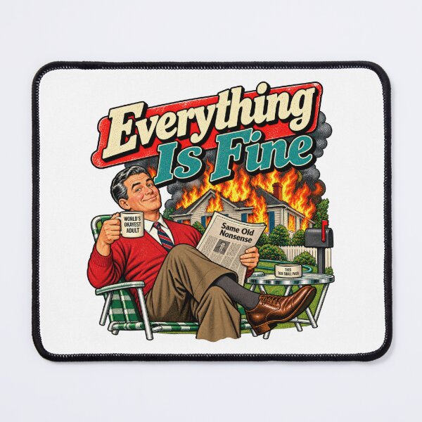 Item preview, Everything Is Fine – Retro Comic Chaos designed and sold by DopeyRobot.