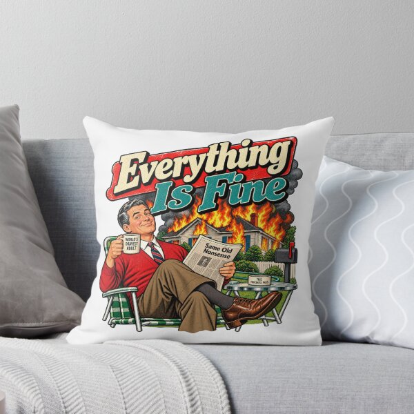 Item preview, Everything Is Fine – Retro Comic Chaos designed and sold by DopeyRobot.