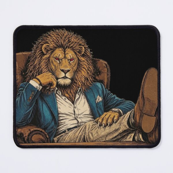 Item preview, Elegant Lion in a Suit | King of the Office T-Shirt designed and sold by Animal Cosmic Society.