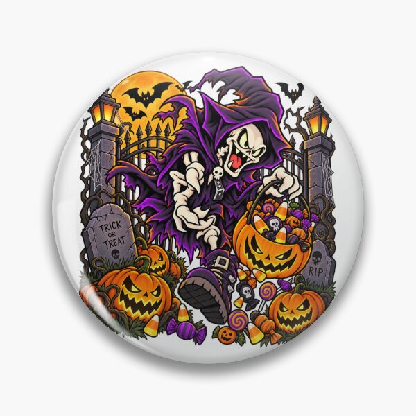Item preview, Trick-or-Treat Cemetery Reaper Sticker designed and sold by Quistlor.