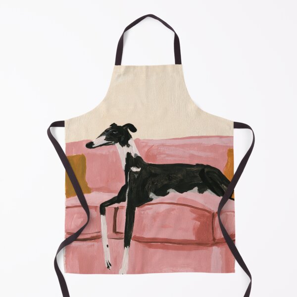 Item preview, Greyhound Resting on a Pink Sofa Painting designed and sold by Sunday Margaritas Art.