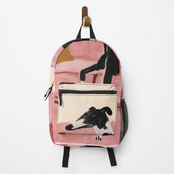 Item preview, Greyhound Resting on a Pink Sofa Painting designed and sold by Sunday Margaritas Art.
