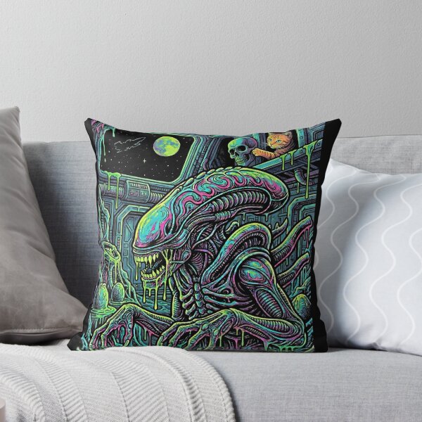 Item preview, Alien & Jonesy Cat - Acid Horror designed and sold by THELOREAN.