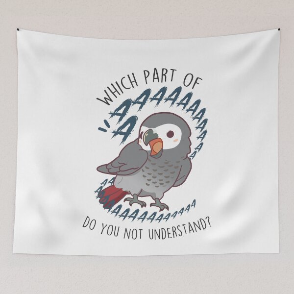 Item preview, African Grey Parrot Aaaa Light Background designed and sold by Clara Hollins.