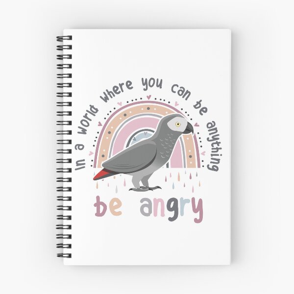 Item preview, African Grey Parrot Be Angry Light Background designed and sold by Clara Hollins.