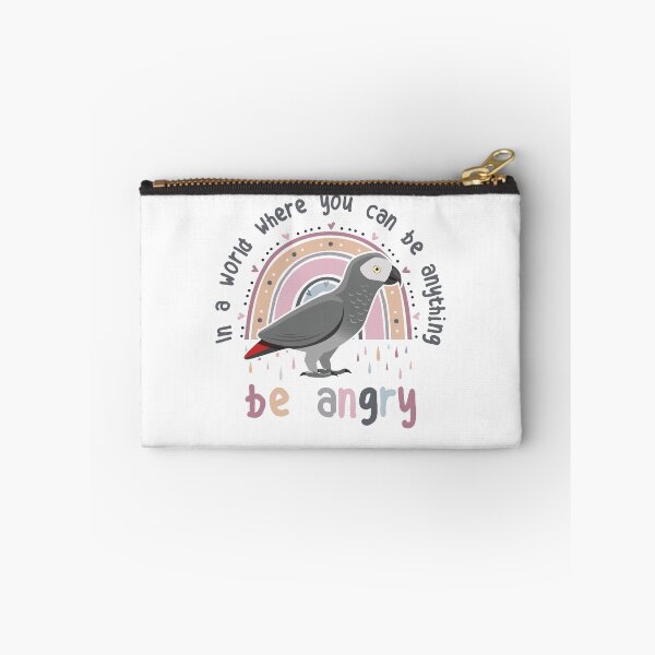 Item preview, African Grey Parrot Be Angry Light Background designed and sold by Clara Hollins.