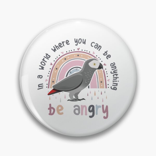 Item preview, African Grey Parrot Be Angry Light Background designed and sold by Clara Hollins.