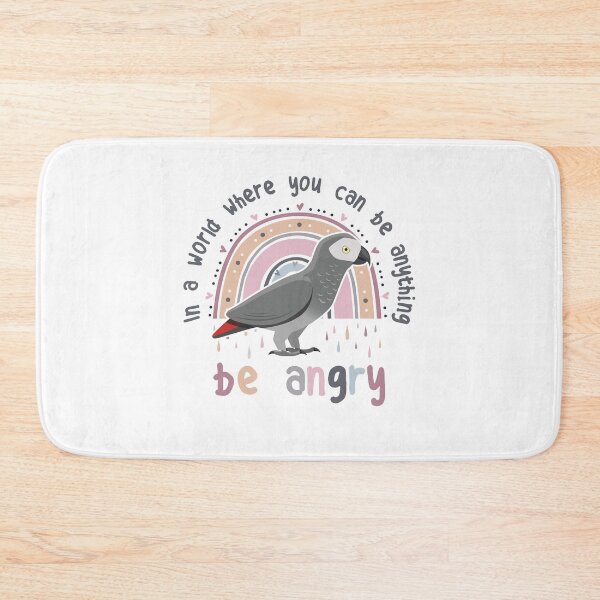 Item preview, African Grey Parrot Be Angry Light Background designed and sold by Clara Hollins.