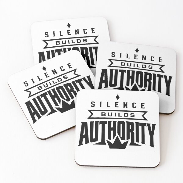 Item preview, Silence Builds Authority Bold Typography Crown designed and sold by Presshue.