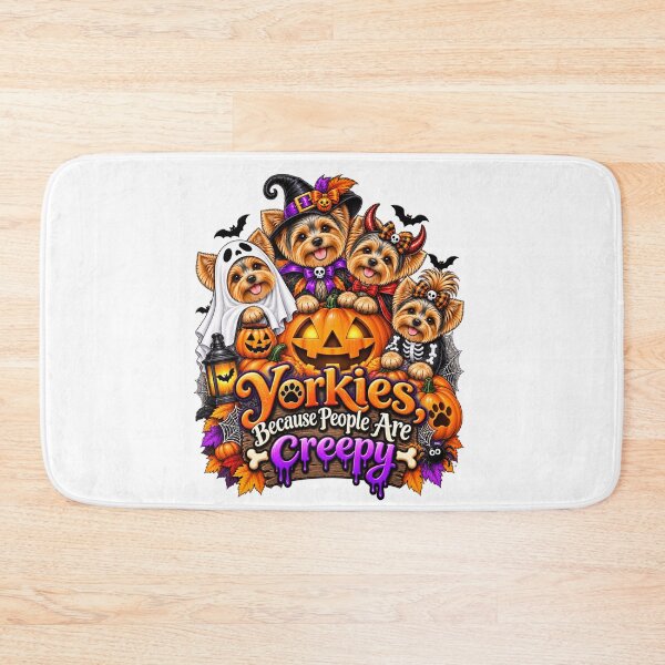 Item preview, Yorkies Because People Are Creepy Funny Yorkshire Terrier Halloween Dog Humor designed and sold by beoldfashioned.