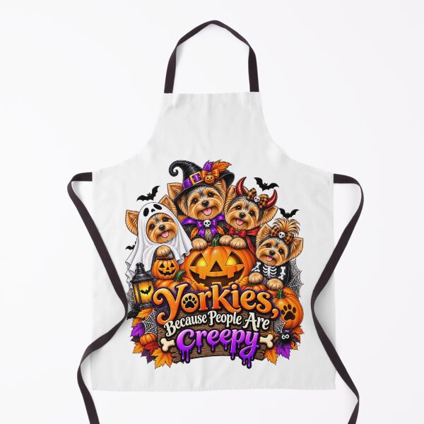 Item preview, Yorkies Because People Are Creepy Funny Yorkshire Terrier Halloween Dog Humor designed and sold by beoldfashioned.