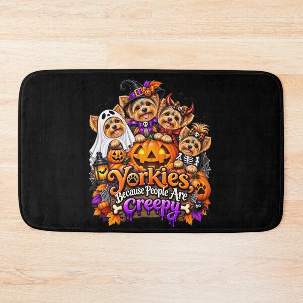 Item preview, Yorkies Because People Are Creepy Funny Yorkshire Terrier Halloween Dog Humor designed and sold by beoldfashioned.