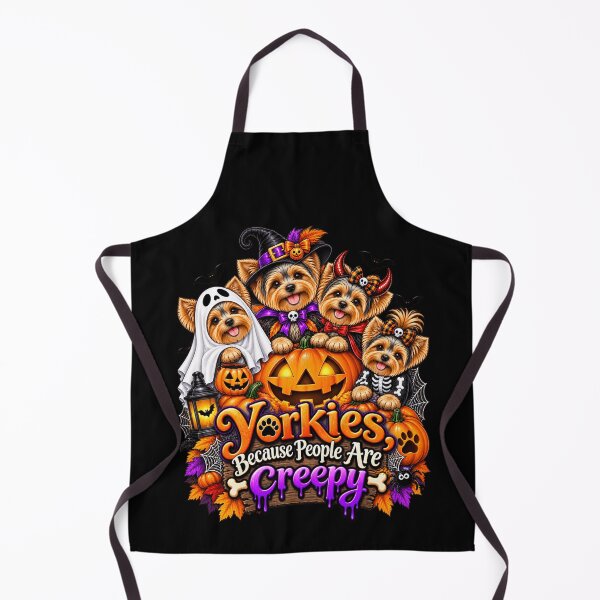 Item preview, Yorkies Because People Are Creepy Funny Yorkshire Terrier Halloween Dog Humor designed and sold by beoldfashioned.