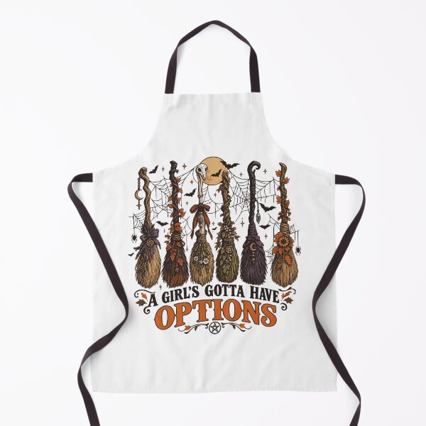Item preview, A Girls Gotta Have Options Broom Sticks Funny Witch Halloween T-Shirt designed and sold by Whirx.