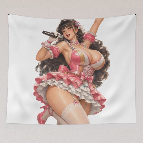 Item preview, Idol Singer Pink Dress Vintage 1940s Retro Fantasy Pin Up Art designed and sold by Cosplayvintage.