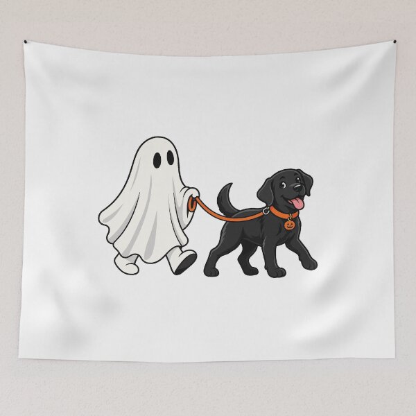 Item preview, Ghost Walking Black Lab Funny Halloween Dog Owner designed and sold by Whirx.