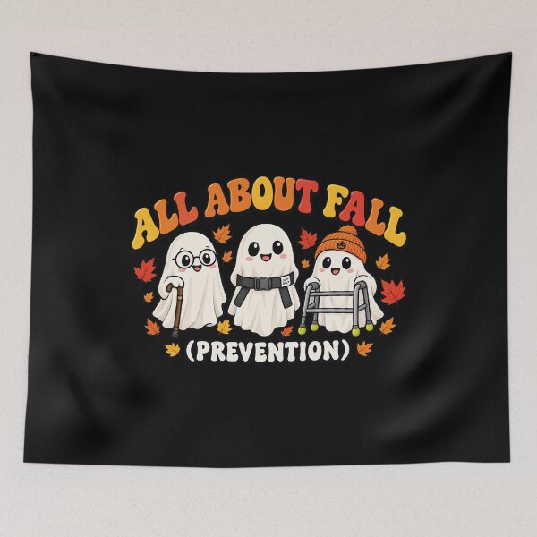 Item preview, All About Fall Prevention Cute Ghost Nurse Halloween Humor Gift designed and sold by Whirx.