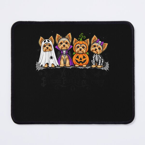 Item preview, Yorkies Because People are Creepy Funny Halloween Dog T-Shirt designed and sold by ArtByimamS.
