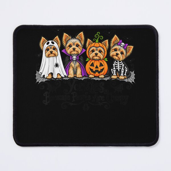 Item preview, Yorkies Because People are Creepy Funny Halloween Dog designed and sold by leevekaArt.