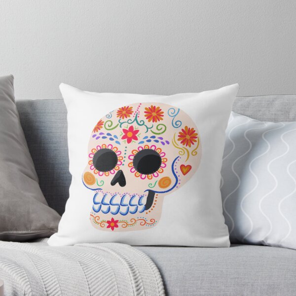 Item preview, Colorful Mexican Sugar Skull Dia de Muertos designed and sold by mafervicenttin.