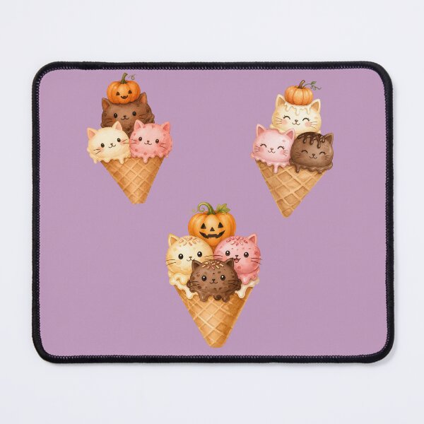 Item preview, Delicious Autumn Cats | Kawaii Ice Cream Cone Sticker Pack designed and sold by AOCollections.