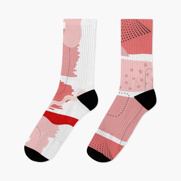 Item preview, Muted Red Abstract Collage – Modern Geometric Graphic Art designed and sold by Khadique.