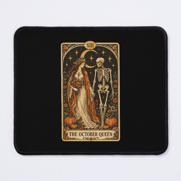 Item preview, The October Queen Vintage Halloween Skeleton Tarot Card designed and sold by Whirx.