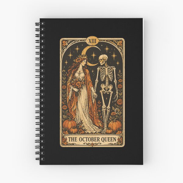 Item preview, The October Queen Vintage Halloween Skeleton Tarot Card designed and sold by Whirx.