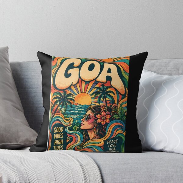 Item preview, Goa 1970s Psychedelic Vibes Peace Love Sun designed and sold by Goanheartprints.
