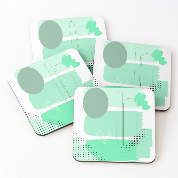 Item preview, Mint Green Abstract Shapes – Modern Geometric Minimalist Wall Art designed and sold by Khadique.
